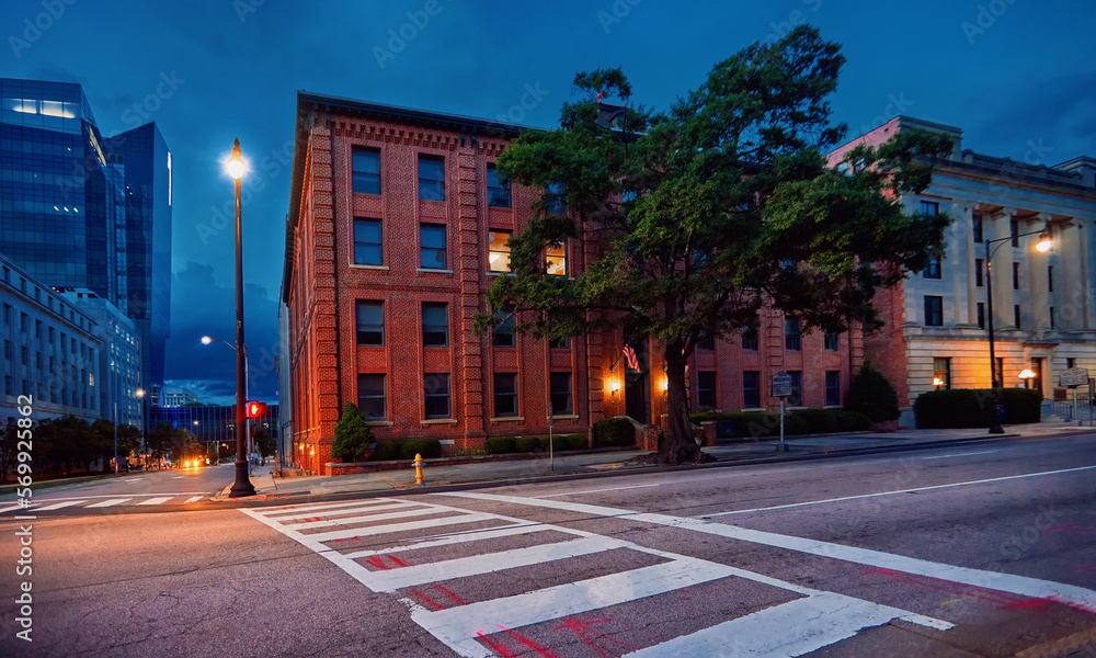 North Carolina Department of Labor, a red brick building on West
