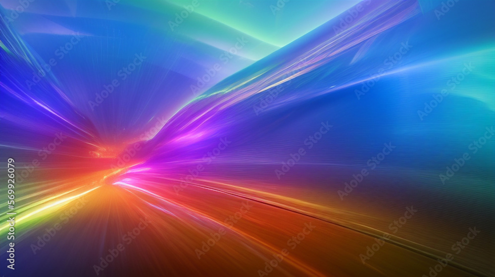 幻想的な虹色のネオン　壁紙　イメージ
