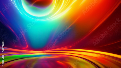 幻想的な虹色のネオン　壁紙　イメージ