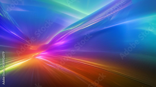 幻想的な虹色のネオン 壁紙 イメージ