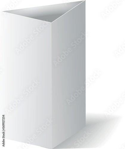 Vertical tent card mockup. Realistic blank paper