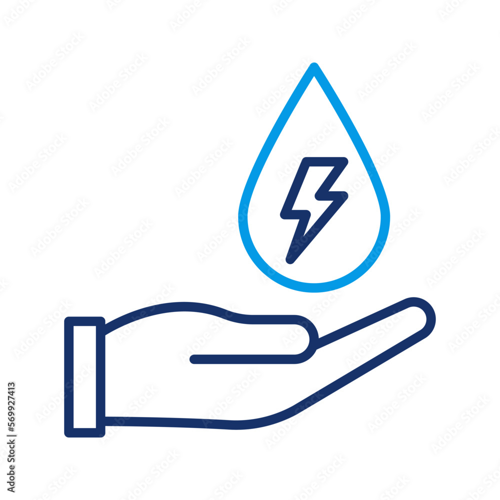 Water energy icon. sign for mobile concept and web design. vector illustration Water energy icon. sign for mobile concept and web design. vector illustration