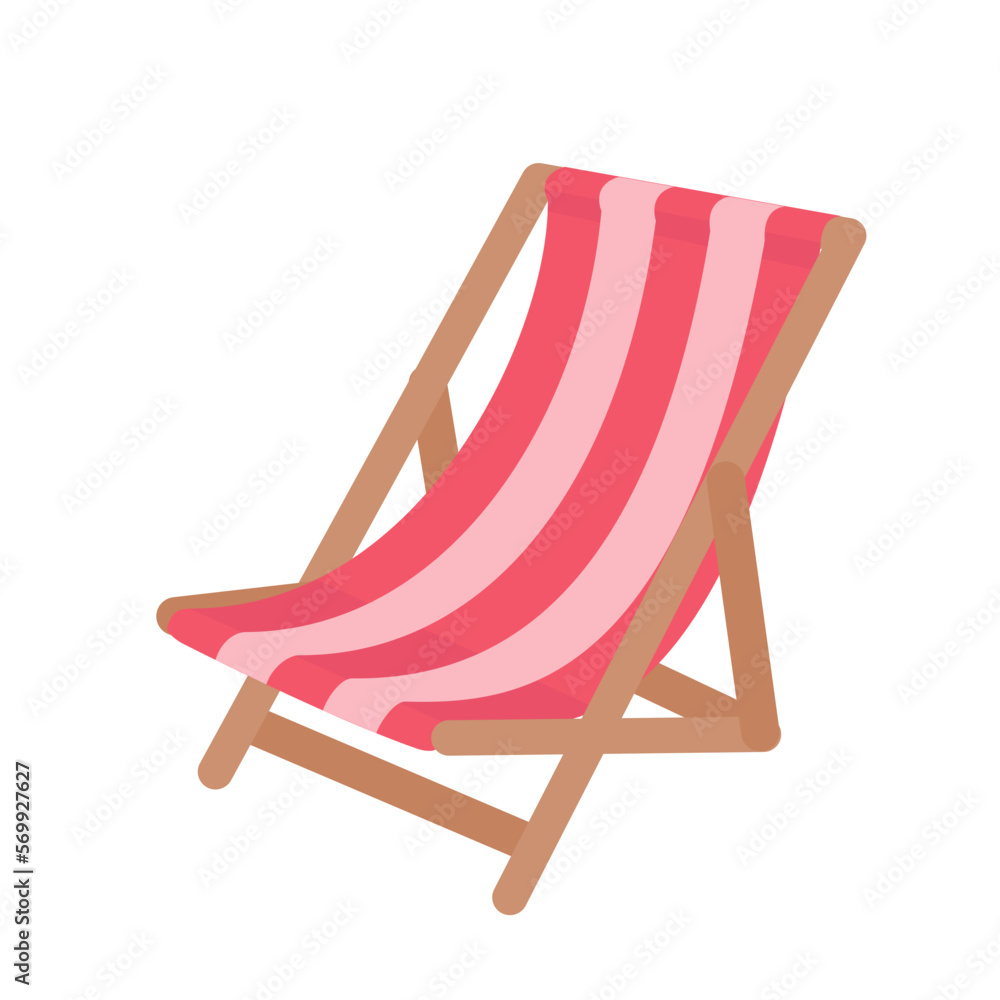colorful beach chairs For relaxing by the sea on vacation