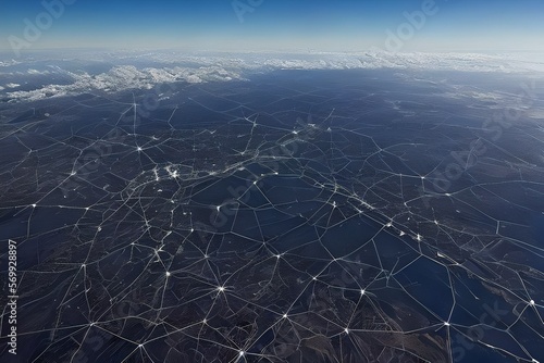 geo spatial network - generative ai photo