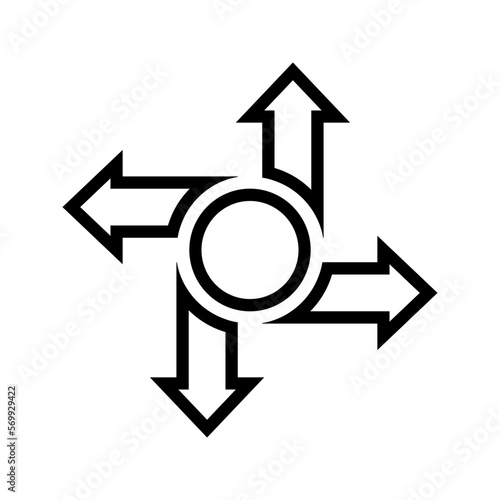 spinning arrow icon vector