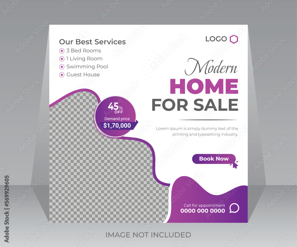 Real estate social media post design Real estate social media post design