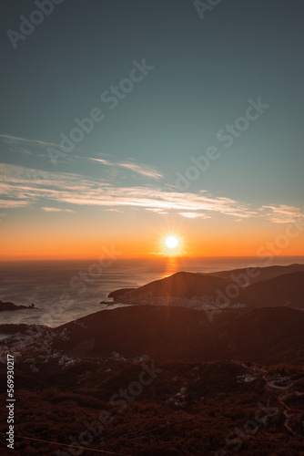 Magic sunset on adriatic sea, Montenegro