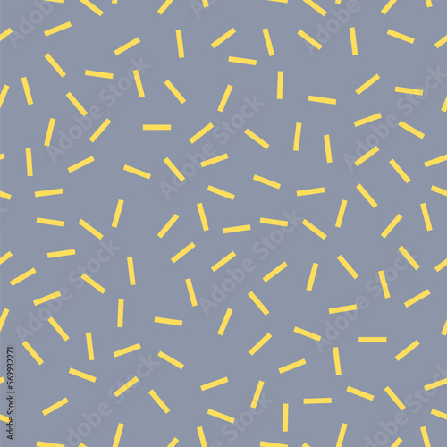 Memphis style fabric pattern - seamless vector dashes
