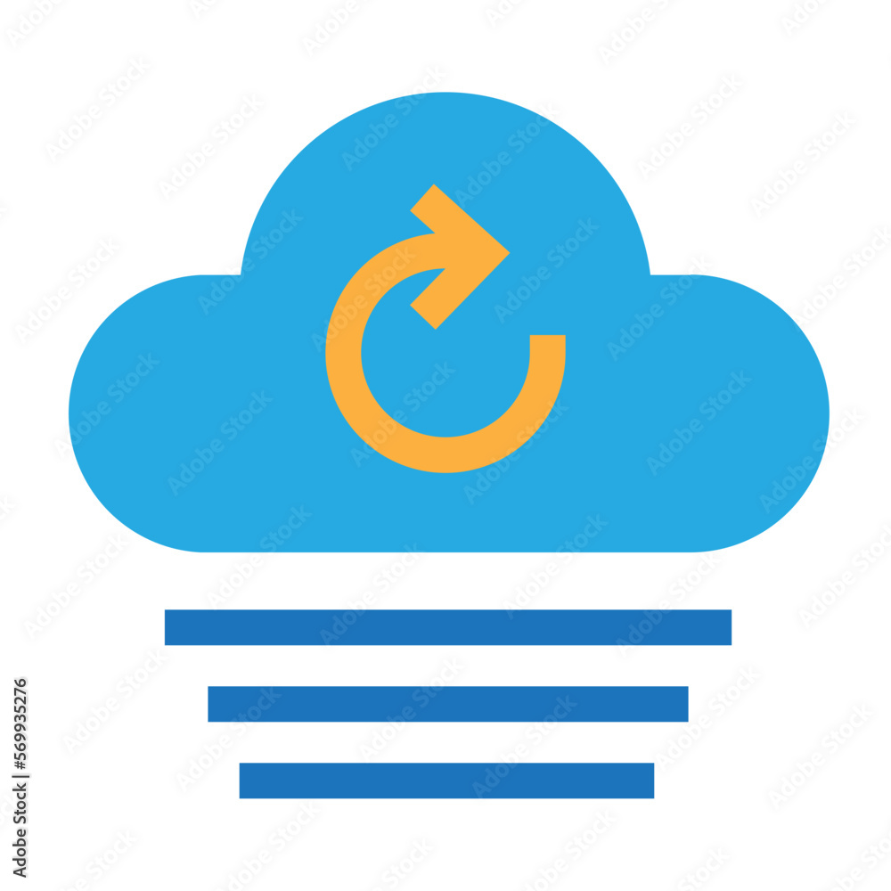 Cloudy Flat Icon Cloudy Flat Icon