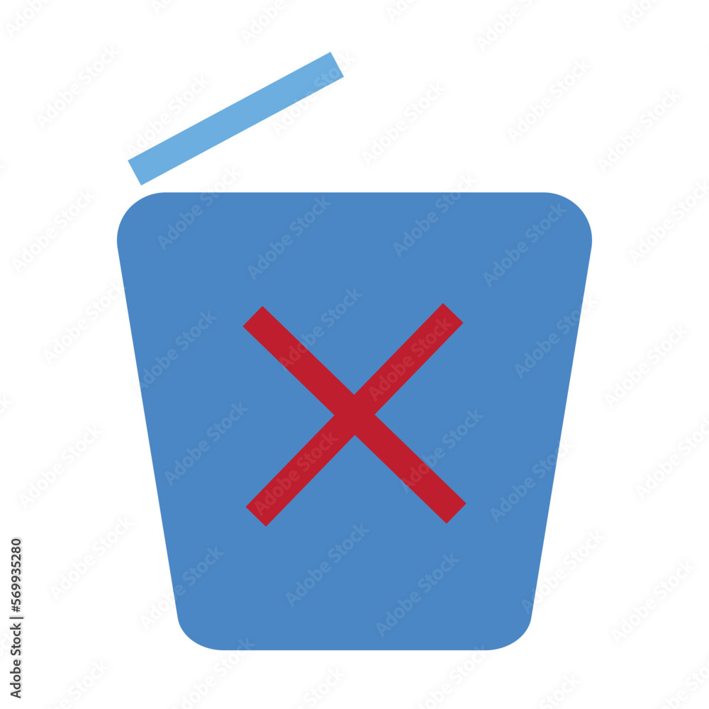 Obraz premium Delete Flat Icon