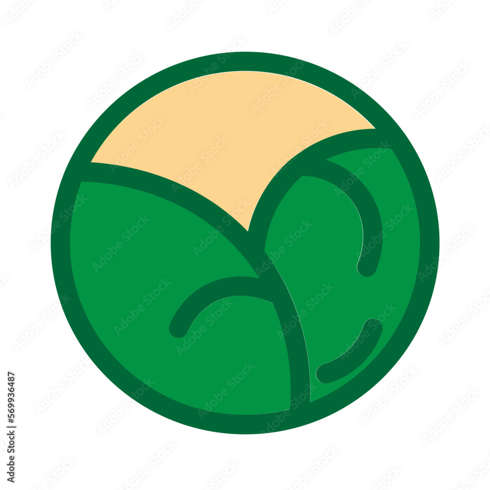 Obraz premium Cabbage Flat Icon