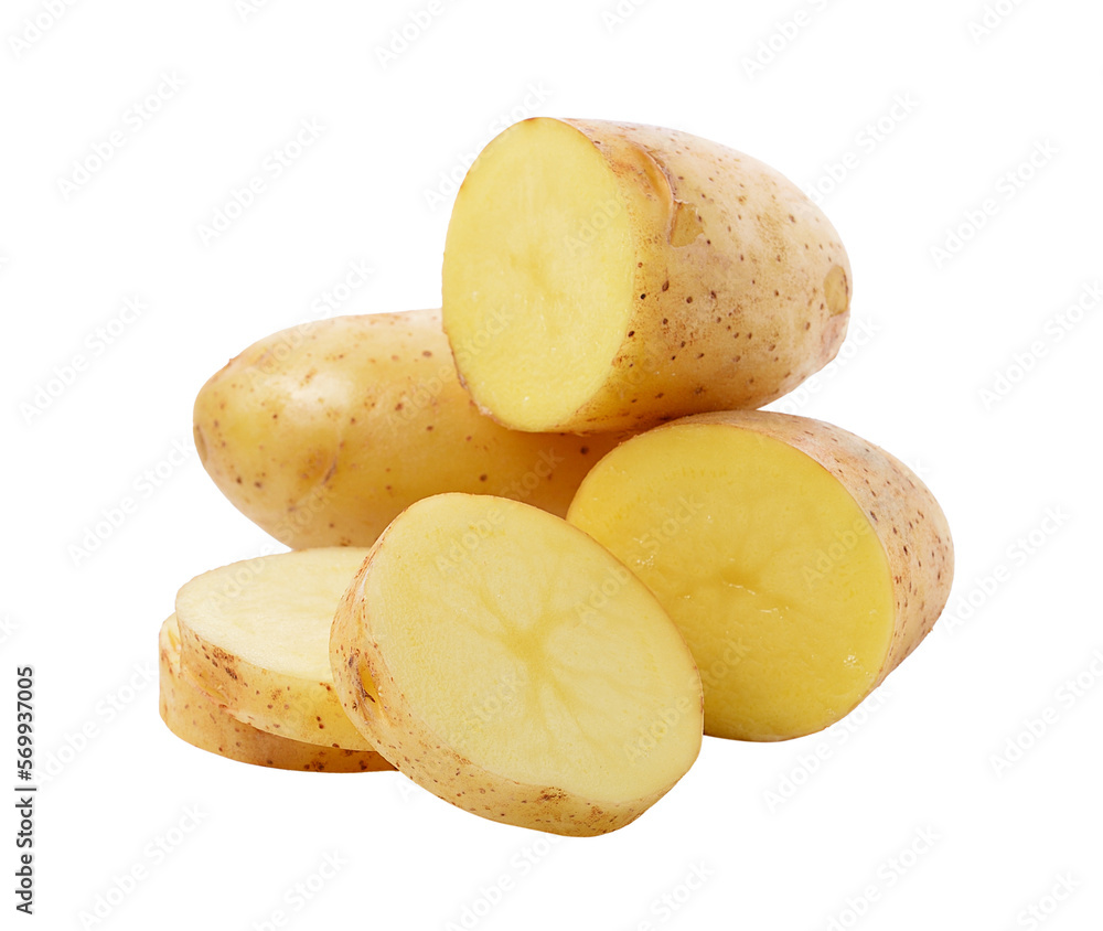 fresh potato on transparent png