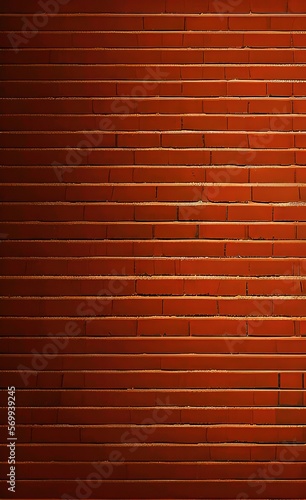 red brick wall created with Generative AI technology