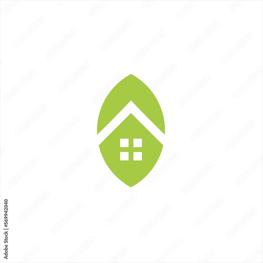 Leaf vektor logo on the green colour. The symbol itself will looks nice as social media avatar and website or mobile icon. The symbol itself will looks nice as social media avatar and website or mobil