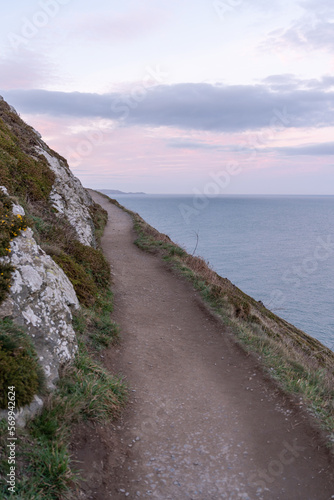 Beautiful lansdcape, shores and cliffs in Howth, Dublin