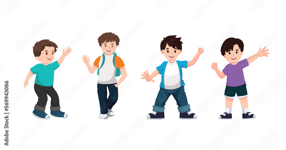 Little boys and girls in cartoon character,wearing colorful costume,posing different emotion Little boys and girls in cartoon character,wearing colorful costume,posing different emotion