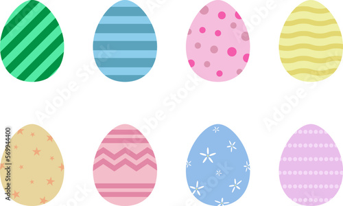 Set of colorful easter eggs