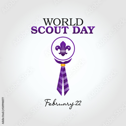 vector graphic of world scout day good for world scout day celebration. flat design. flyer design.flat illustration.