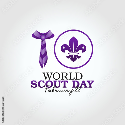 vector graphic of world scout day good for world scout day celebration. flat design. flyer design.flat illustration.
