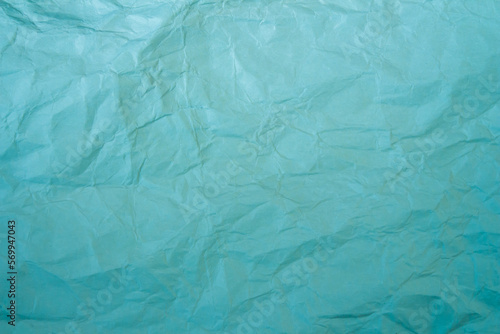 Crumpled blue paper texture background