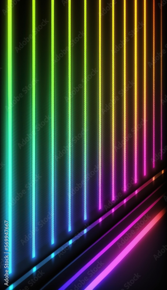 Classy Neon RGB LED Stripes and Lines Texture Closeup Design. Generative AI. Classy Neon RGB LED Stripes and Lines Texture Closeup Design. Generative AI.