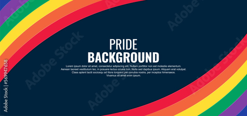 LGBT pride abstract background. Vector background with rainbow colors. Vector Banner Template for Pride Month