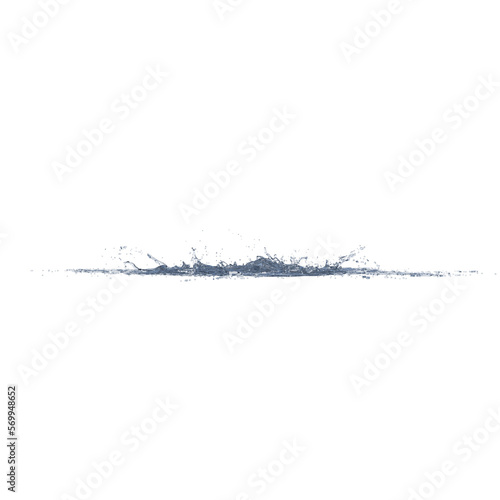 Water splash isolated transparent background 3d rendering 