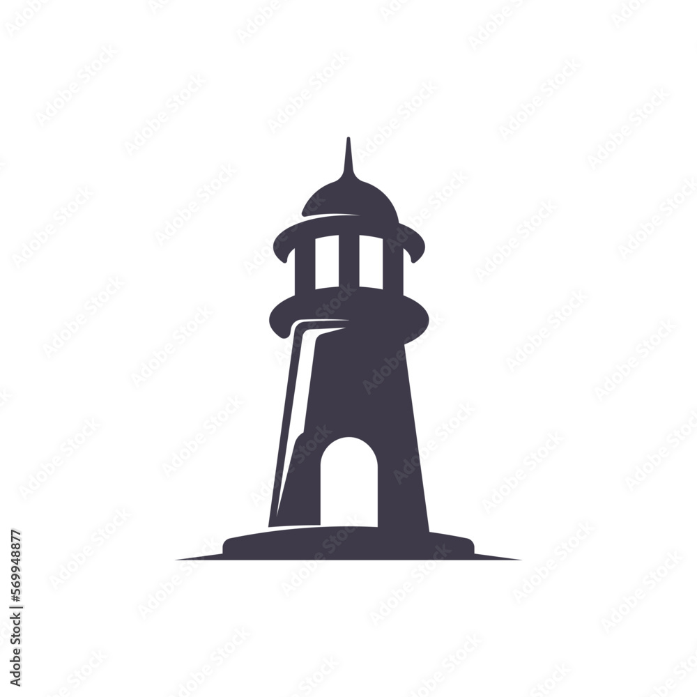 Lighthouse logo design concept vector. Lighthouse building logo template vector