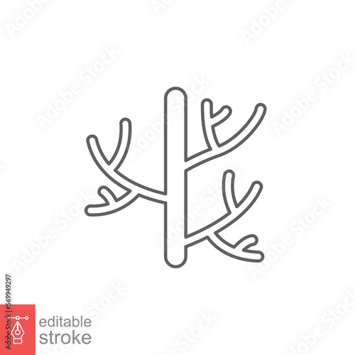Human artery line icon. Outline style can be used for web, mobile, ui. Blood, vessel, artery, vascular, vein concept. Vector illustration isolated on white background. Editable stroke EPS 10.