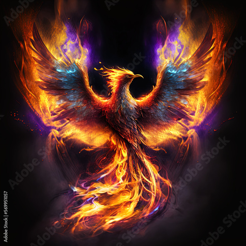 A magnificent fiery Phoenix.