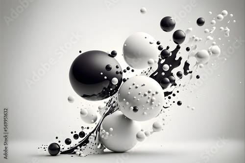 Abstract Geometry and Paint Splash Background