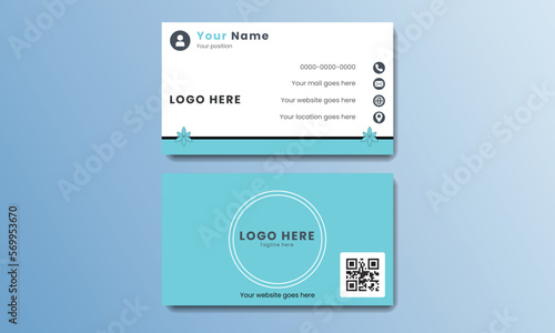 Futuristic Modern Business Card Creative and Clean Business Card Template.Vector illustration name card template layout in rectangle size layout corporate identity.