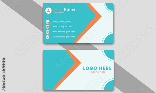 modern creative business card and name card,simple clean template vector design, layout in rectangle size.