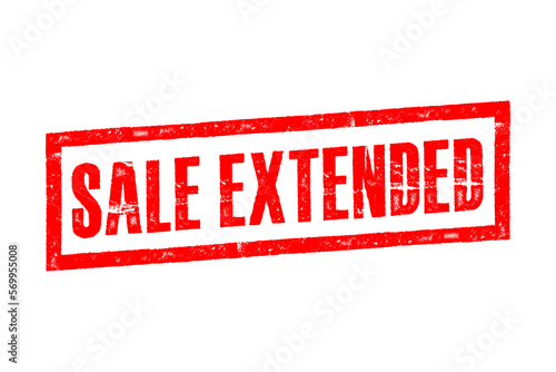 SALE EXTENDED red stamp text on white. Sale extended grunge rubber stamp on white background, vector illustration