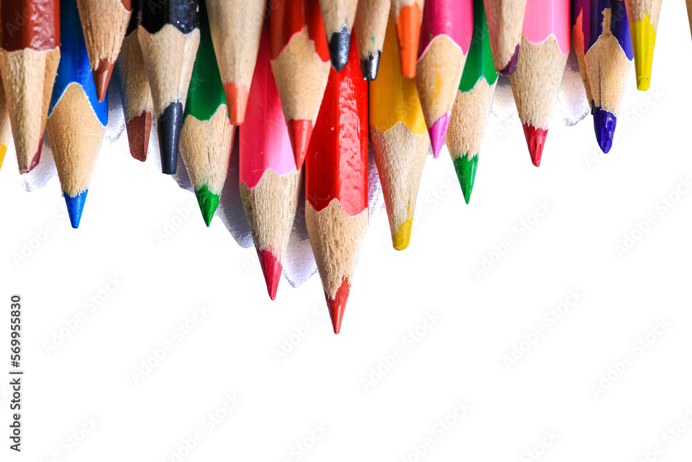 pencils pencil colors multicolor different education artistic background  Stock Photo