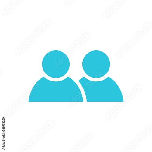 Two User icon, avatar, people white background