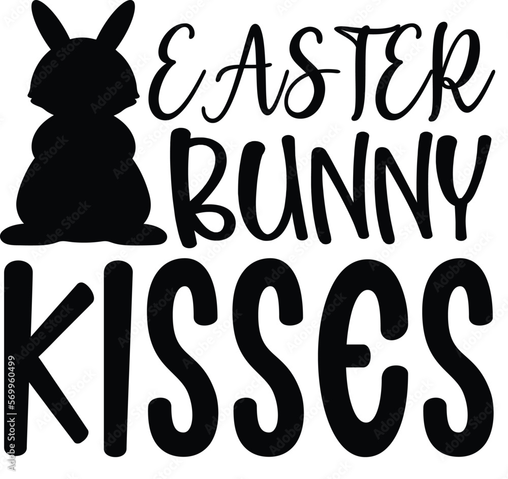 Easter Bunny Kisses SVG cut file Easter Bunny Kisses SVG cut file