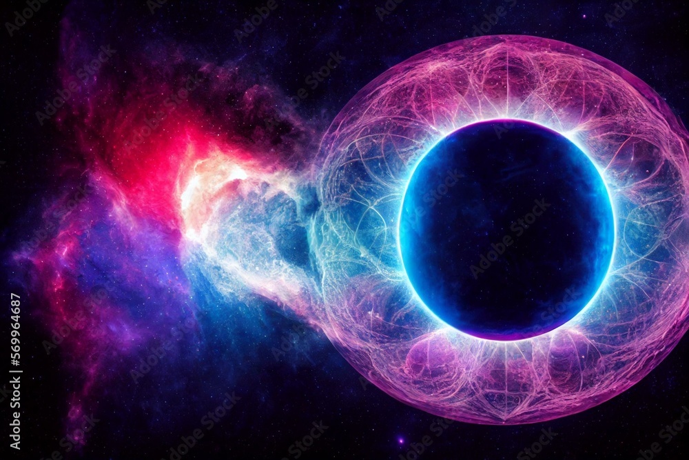 sacred geometry symbol bubble space universe cosmo nebula