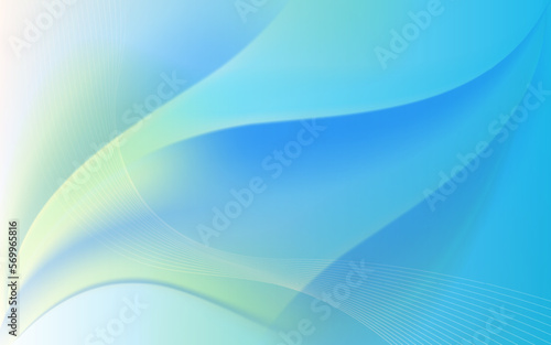 Beautiful Blue gradient wavy background vector. Elegant Smooth gradient background vector