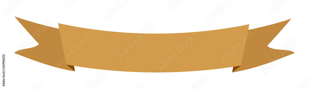 Blank Ribbon Banner in Gold Color Blank Ribbon Banner in Gold Color