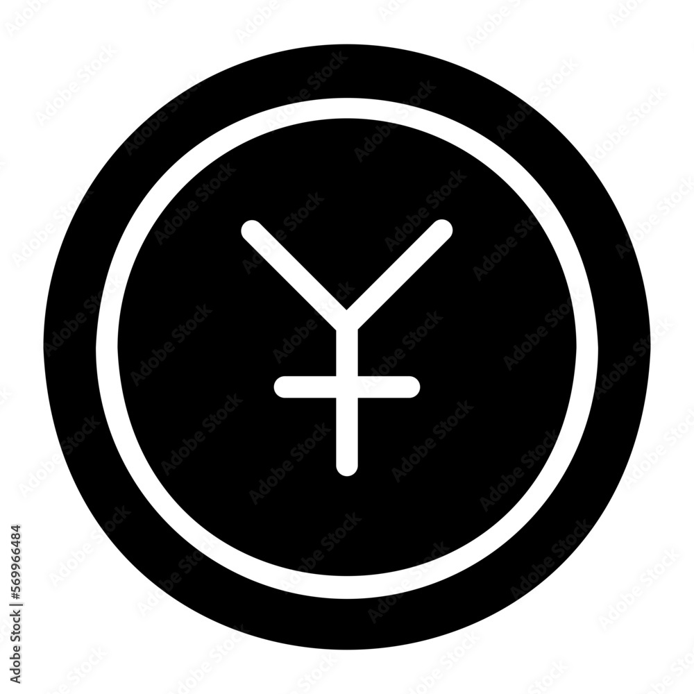 Fototapeta premium yuan icon 