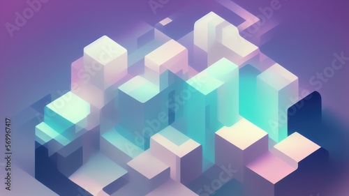 abstract background with cubes - generative ai illustration © odaoda