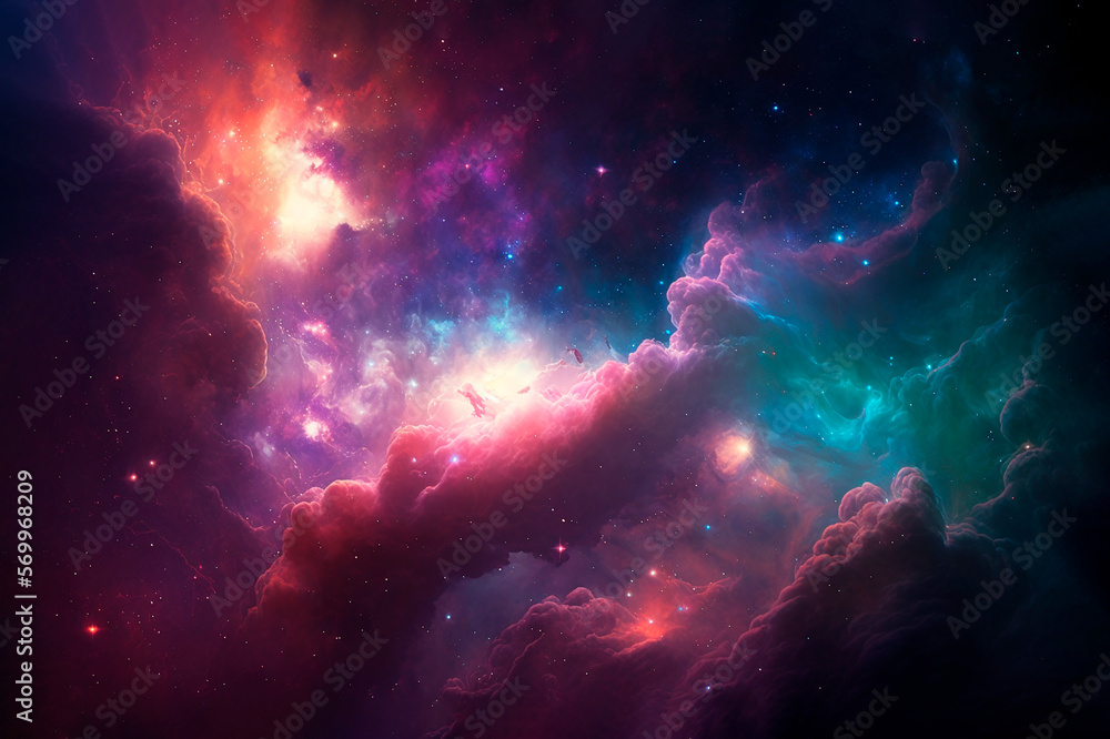 Obraz premium Galaxy texture. Wallpaper. Generative AI.