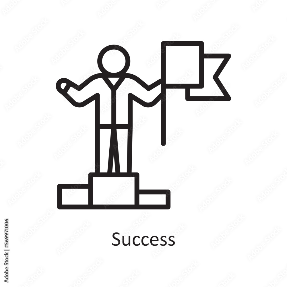 Success Vector Outline Icon Design illustration. Assessment Symbol on White background EPS 10 File Success Vector Outline Icon Design illustration. Assessment Symbol on White background EPS 10 File
