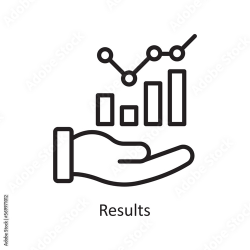Results Vector Outline Icon Design illustration. Assessment Symbol on White background EPS 10 File
