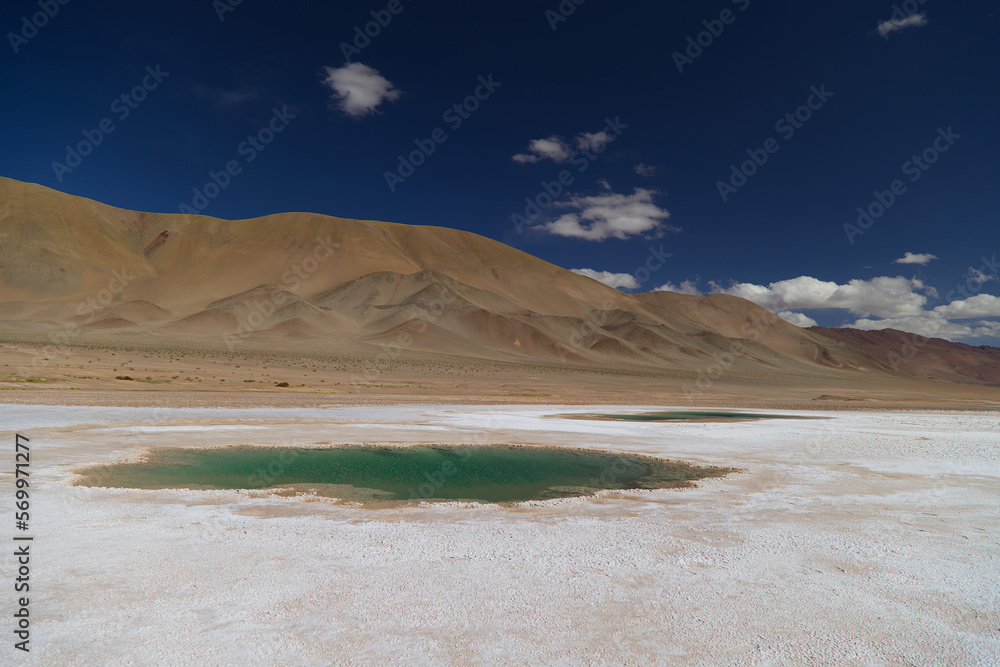 The green waters of Ojos De Mar in Puna Argentina The green waters of Ojos De Mar in Puna Argentina