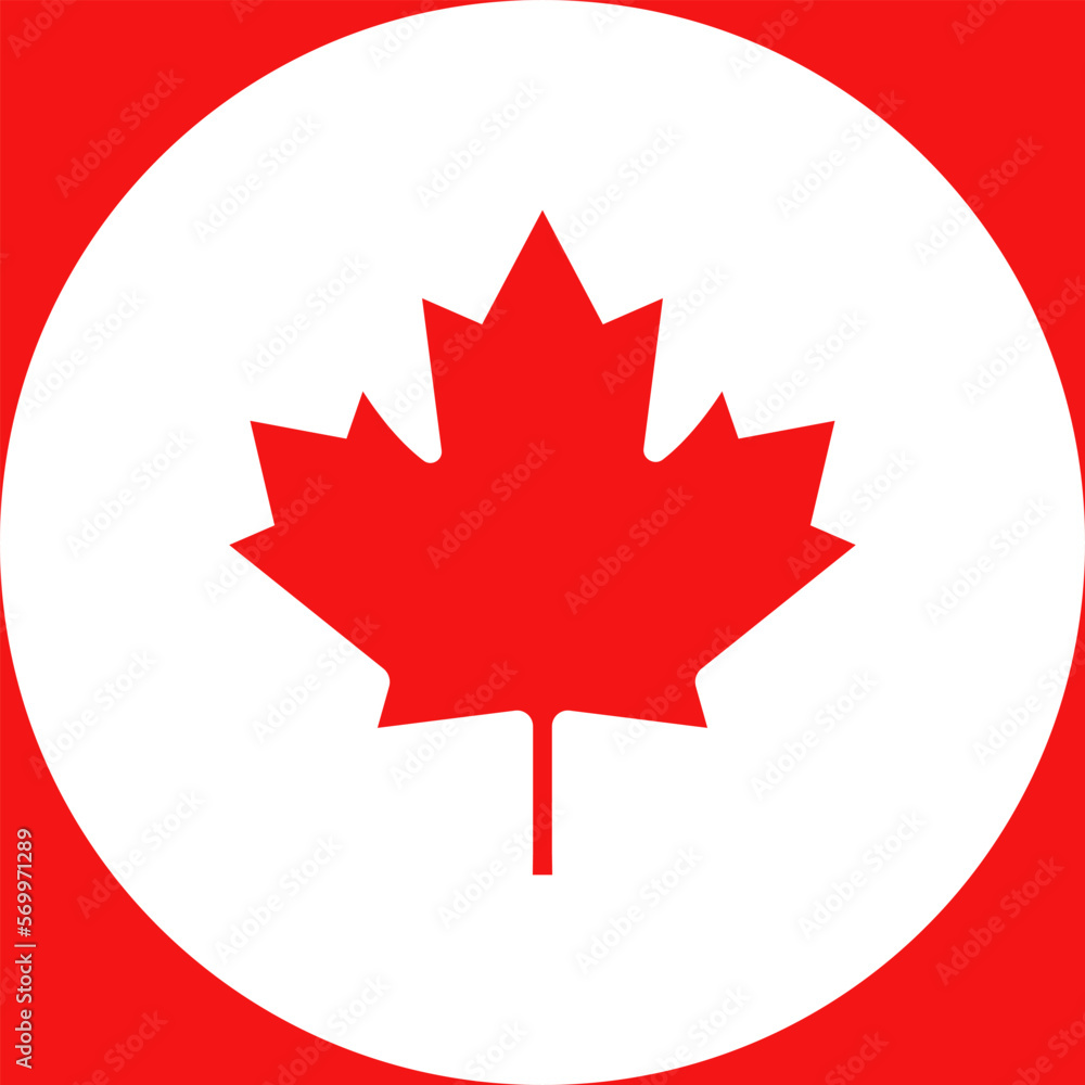 Red background with maple leaf, flag of Canada Red background with maple leaf, flag of Canada
