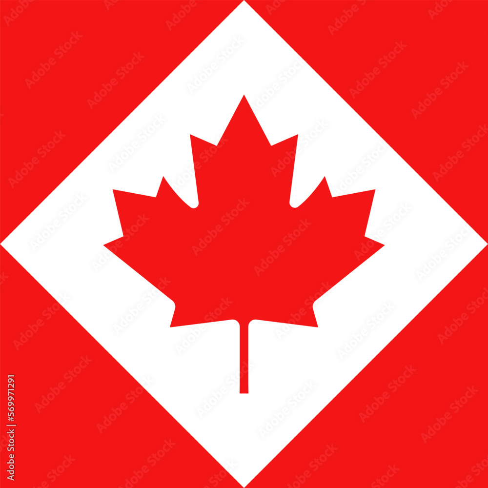 Red background with maple leaf, flag of Canada Red background with maple leaf, flag of Canada