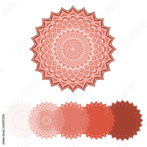 Ornamental Mandala EPS Multilayer Cut File, Five layers. Multilayer elements for paper cutting or machine cutting. 
30 cm.