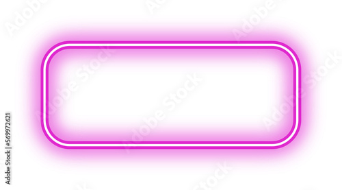 Purple neon rectangle sign